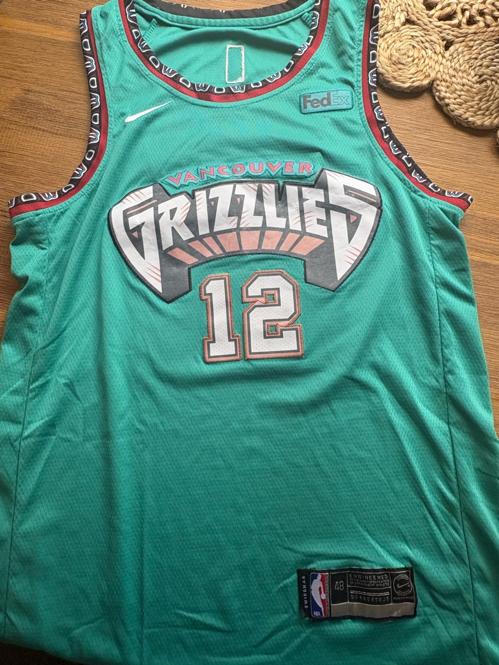Nike Vancouver Grizzlies Teal Basketball Jersey